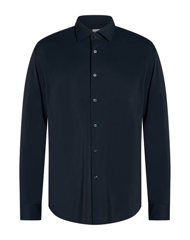 Man Shirt Navy Size L Polyamide, Elastane