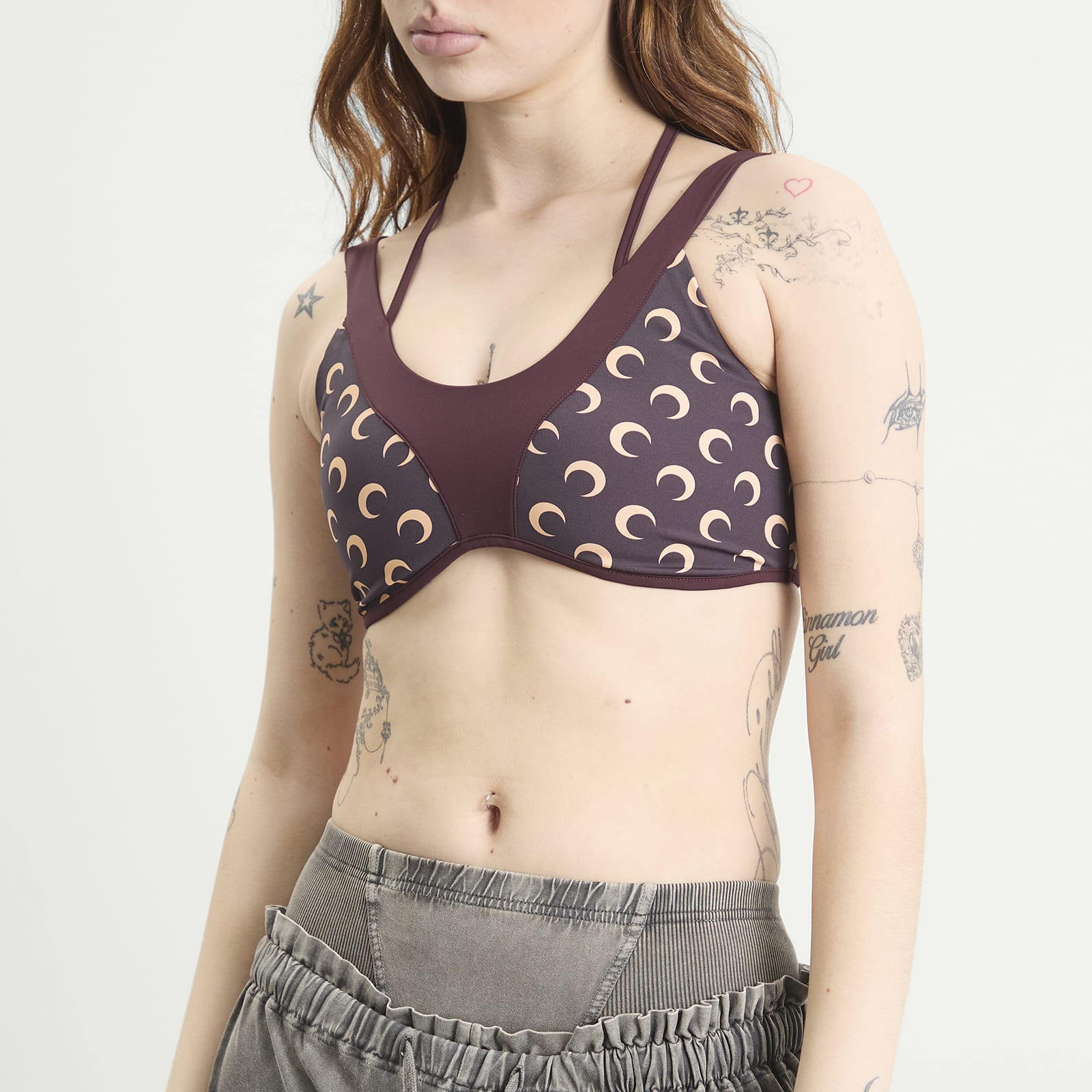 Women's Athleisure Yoga Bra Top Deep Mahogany