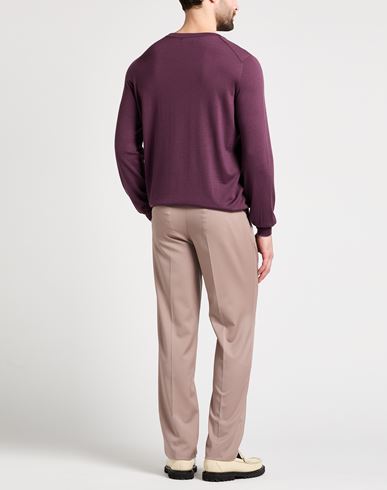 Cashmere Man Sweater Plum Size 46 Virgin Wool, Cashmere