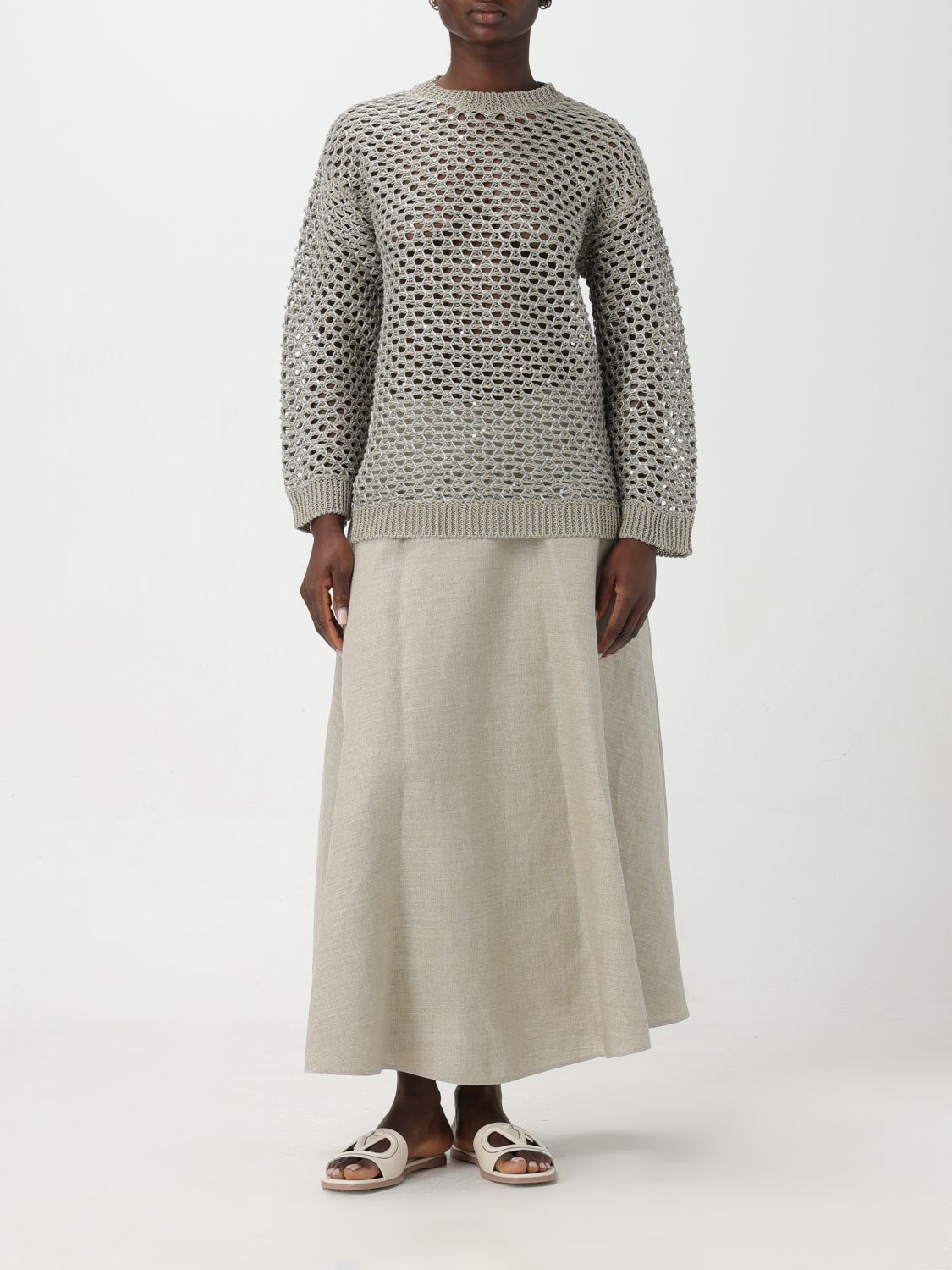 Sweater Woman color Ecru