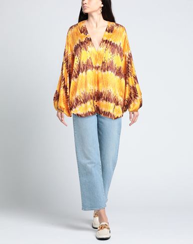 Olla Parég Woman Top Yellow Size 6 Polyester, Elastane
