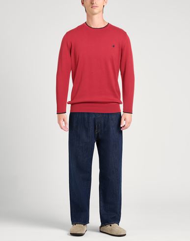 Brooksfield Man Sweater Red Size 42 Cotton