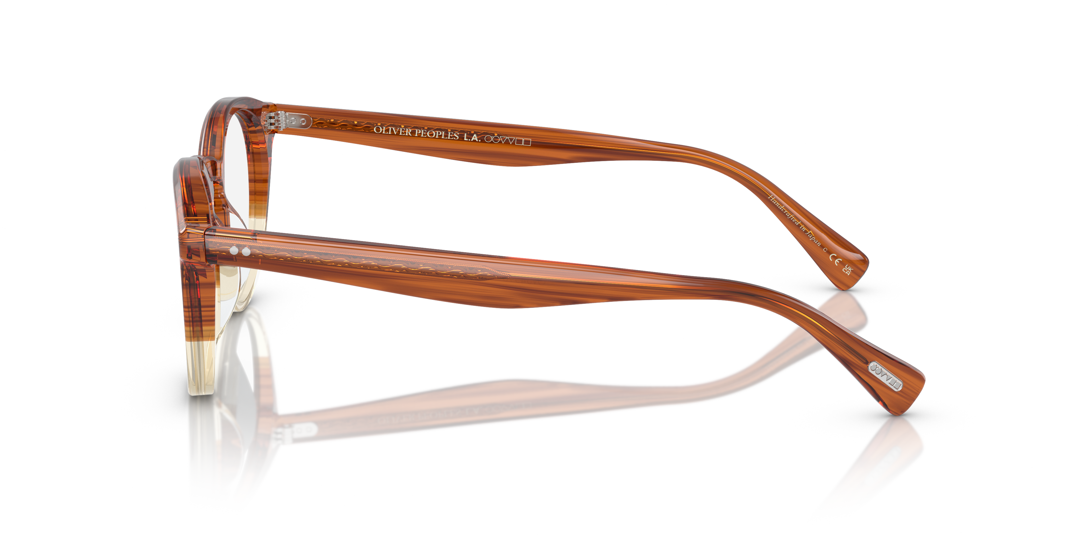 Oliver Peoples Unisex Oliver Peoples OV5459U ROMARE 1785 Optical frames Acetate Brown Transparent Pantos Norma