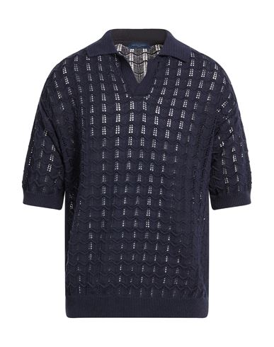 Man Sweater Midnight blue Size S Linen, Cotton