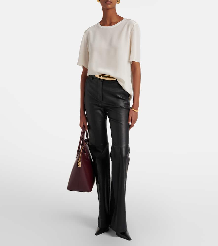 Rubin silk crêpe de soie T-shirt