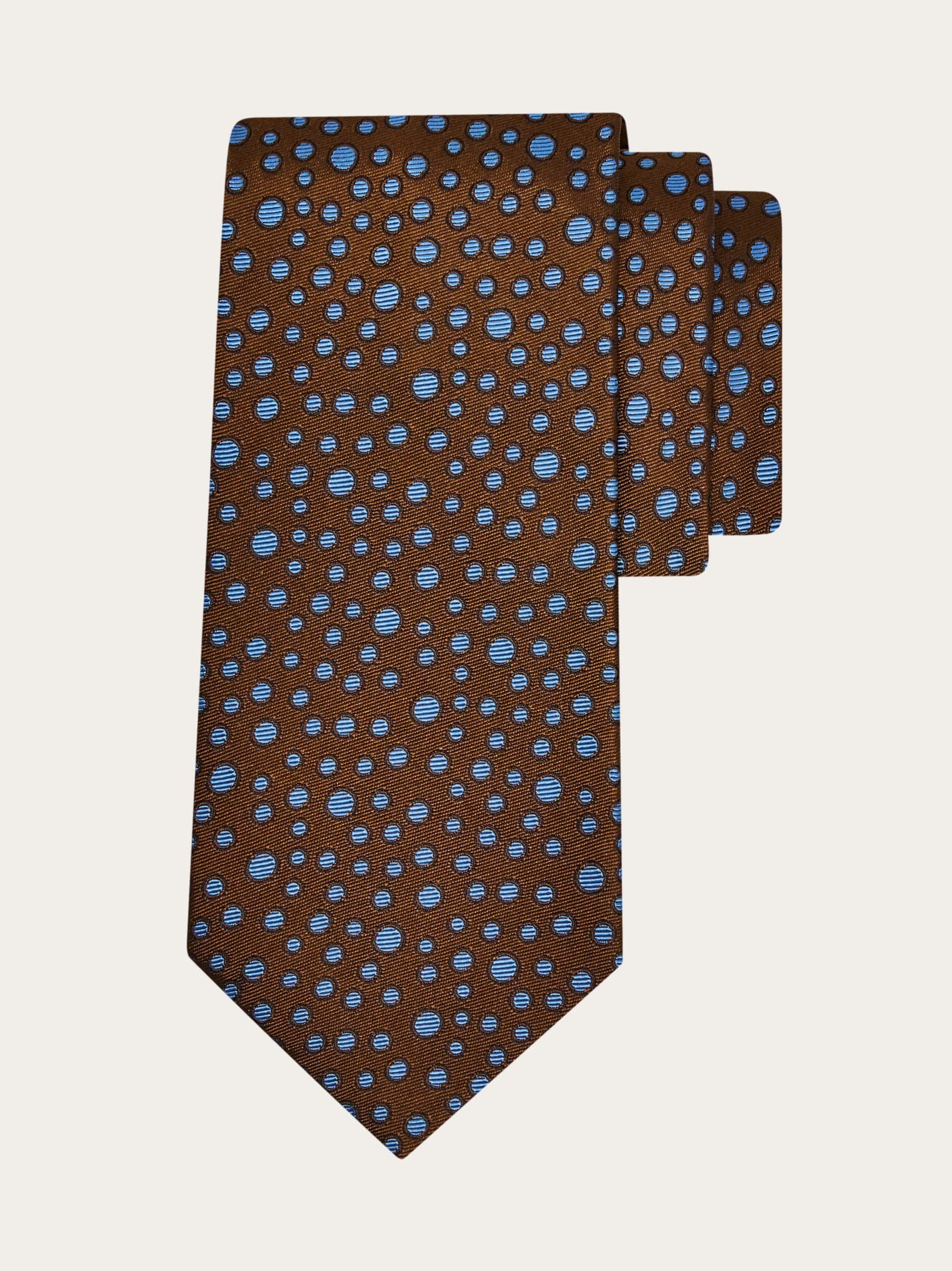 Men Pois print silk tie - Infinite Inspirations Blue