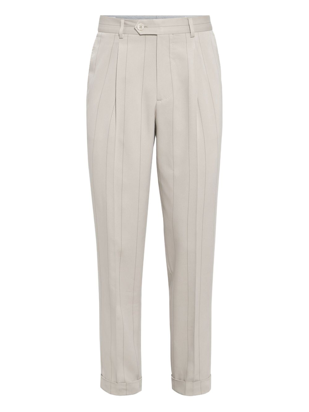 Pinstripe tailored trousers - Neutrals