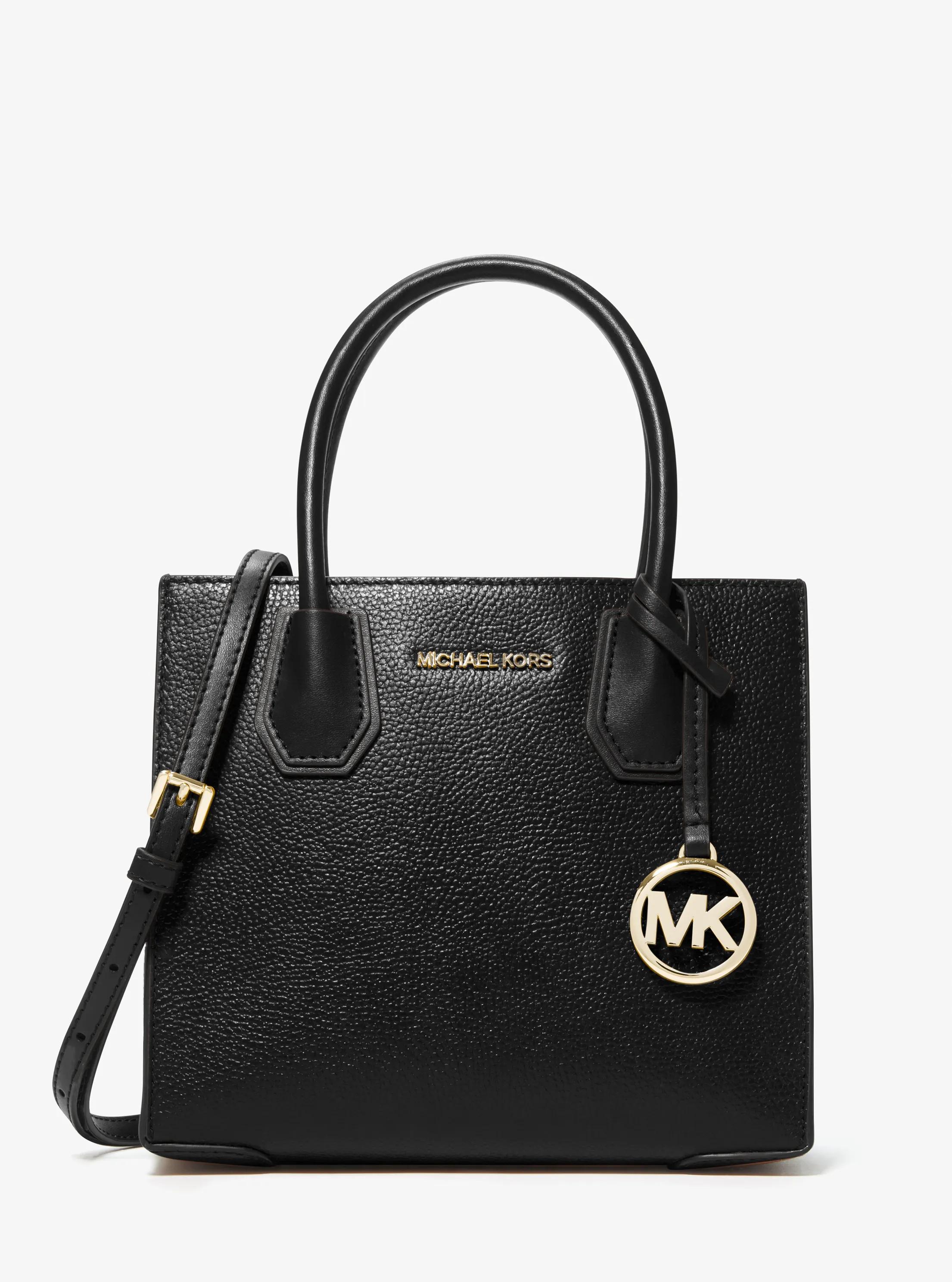 Mercer Medium Pebbled Leather Crossbody Bag in Black - One Size
