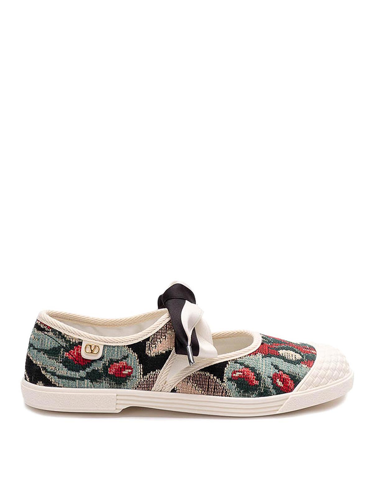 Embroidered Canvas Slip Ons