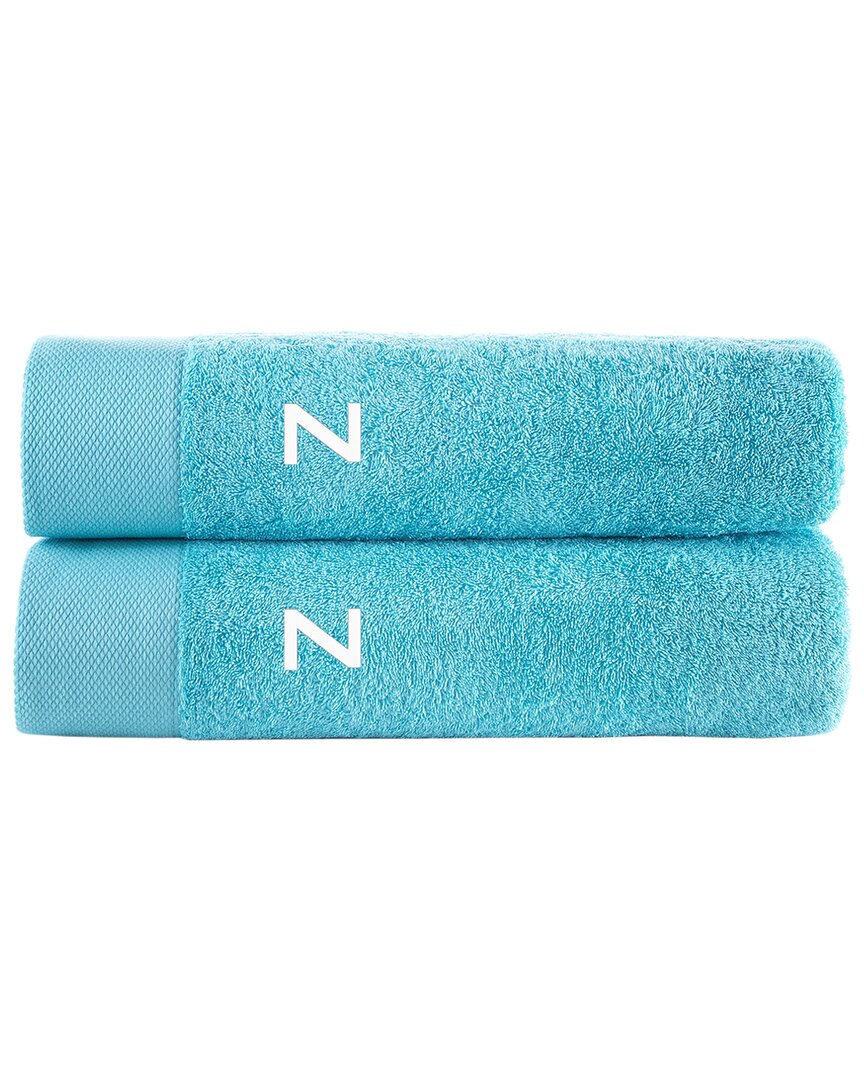 Set of 2 Monogrammed Bath Sheets