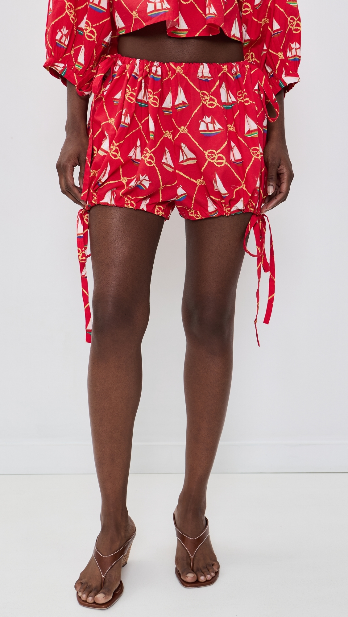 Bubble Shorts Sailing Knots Captain Red One Size