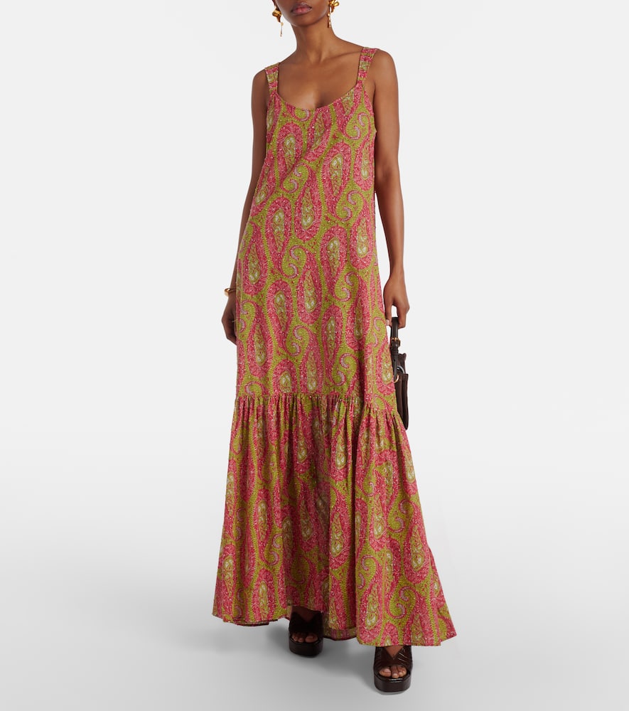 Printed cotton maxi dress