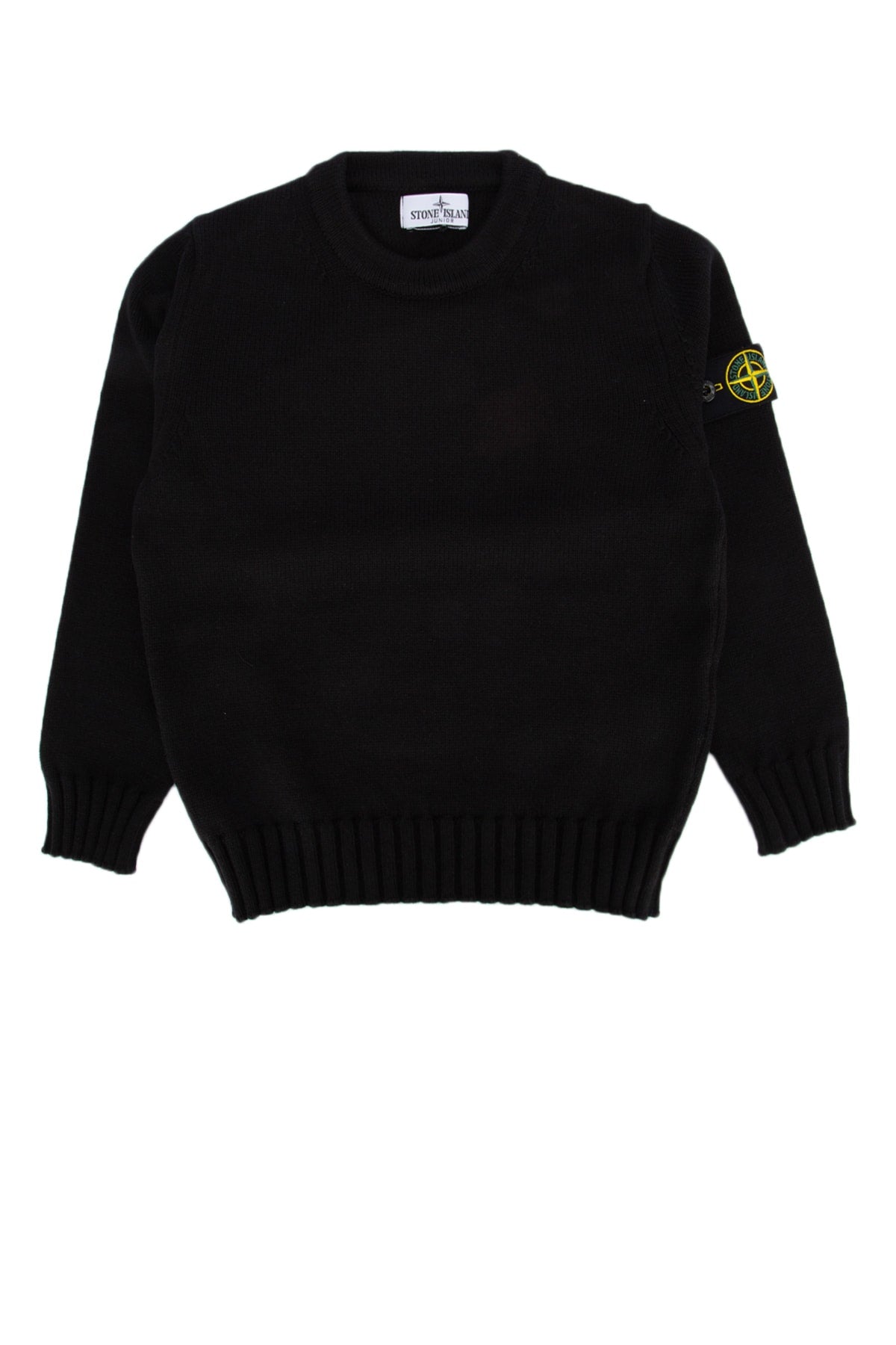 Logo-Embroidered Crew Neck Sweater — Black