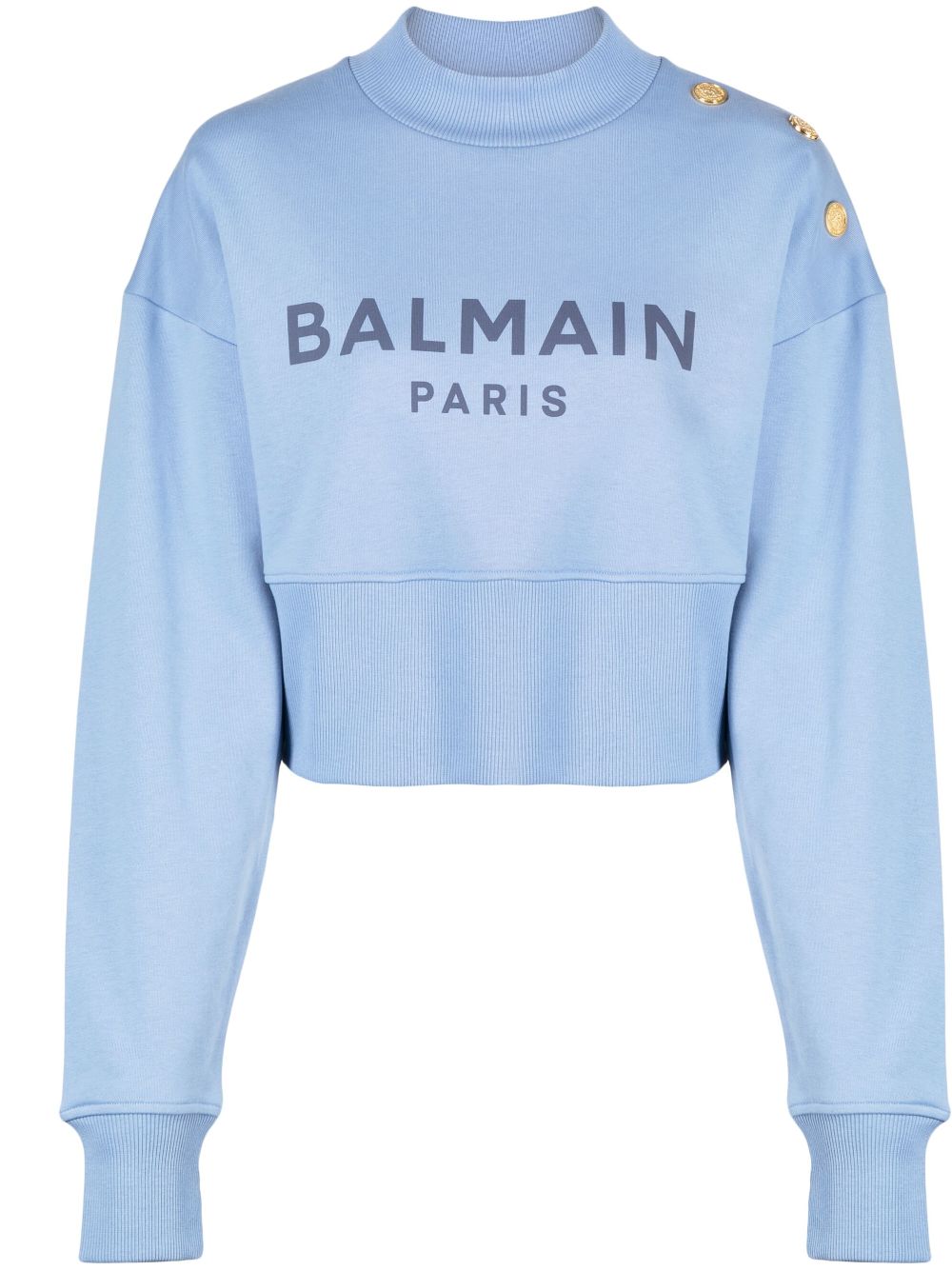 Logo-print cropped sweatshirt - White