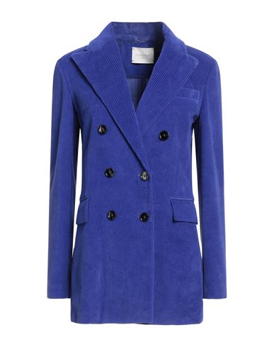 Woman Blazer Purple Size 4 Cotton, Polyester