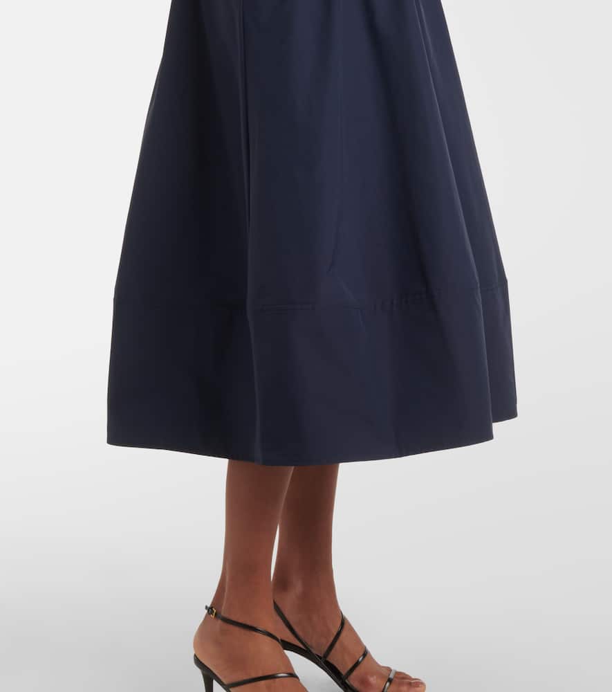 Deanna belted faille midi dress