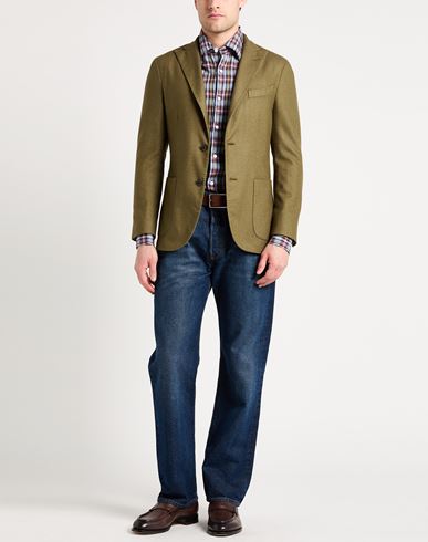 Man Blazer Military green Size 36 Wool, Polyester