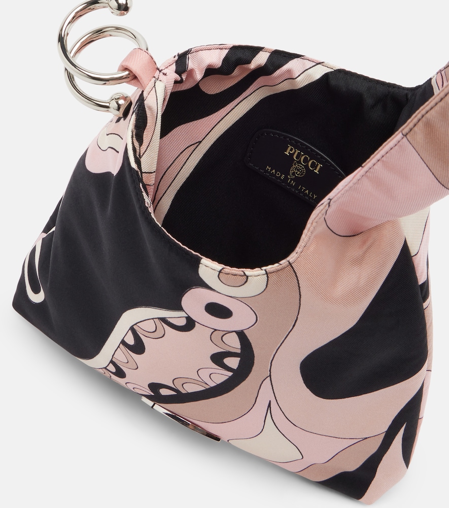 Emilio Orchidee silk twill top-handle bag