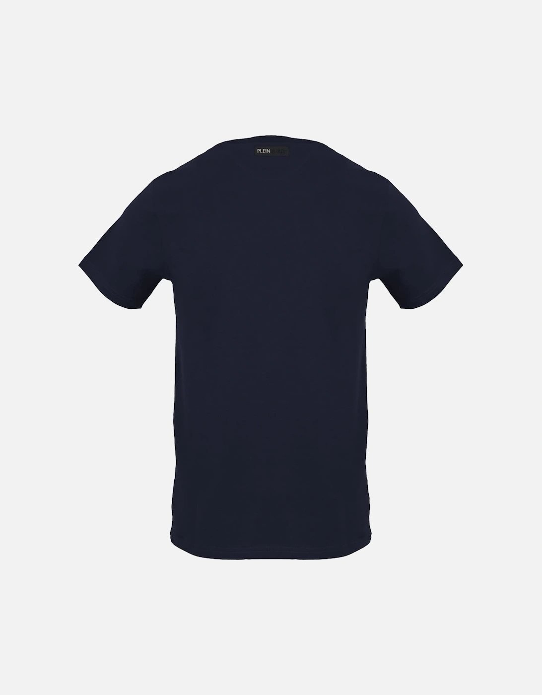 Men's Plein Sport Scratched Logo Navy Blue T-Shirt - Black - Size: 40/Regular