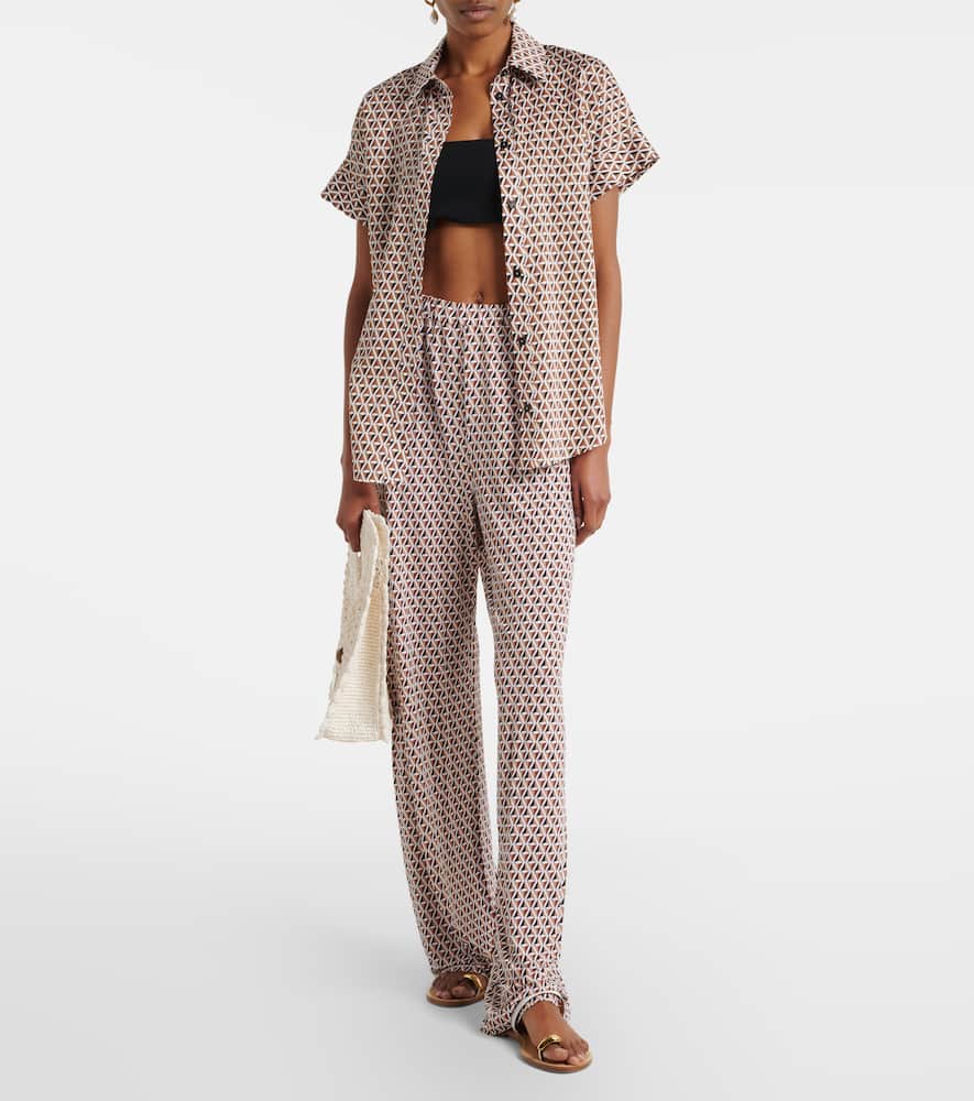 Abate printed wide-leg pants
