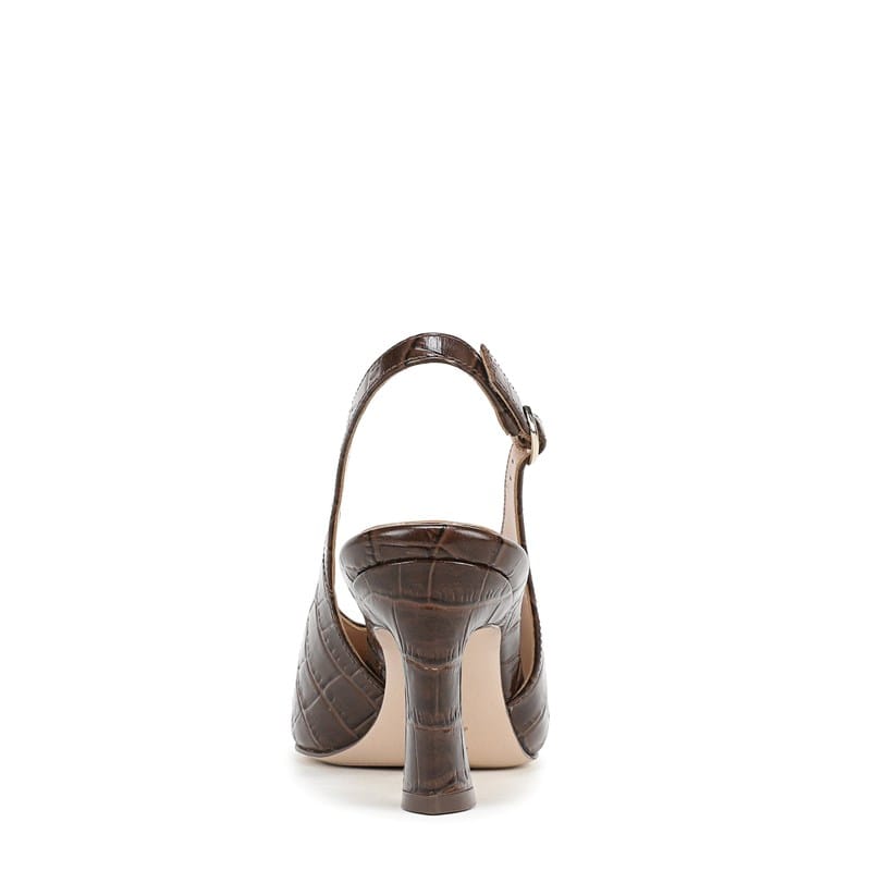 Women's Elaine Slingback Dress Shoes (Brown Croco Print Leather)