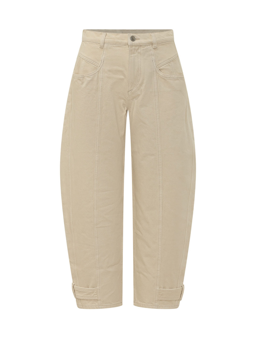 Beige Relaxed Cargos Pants