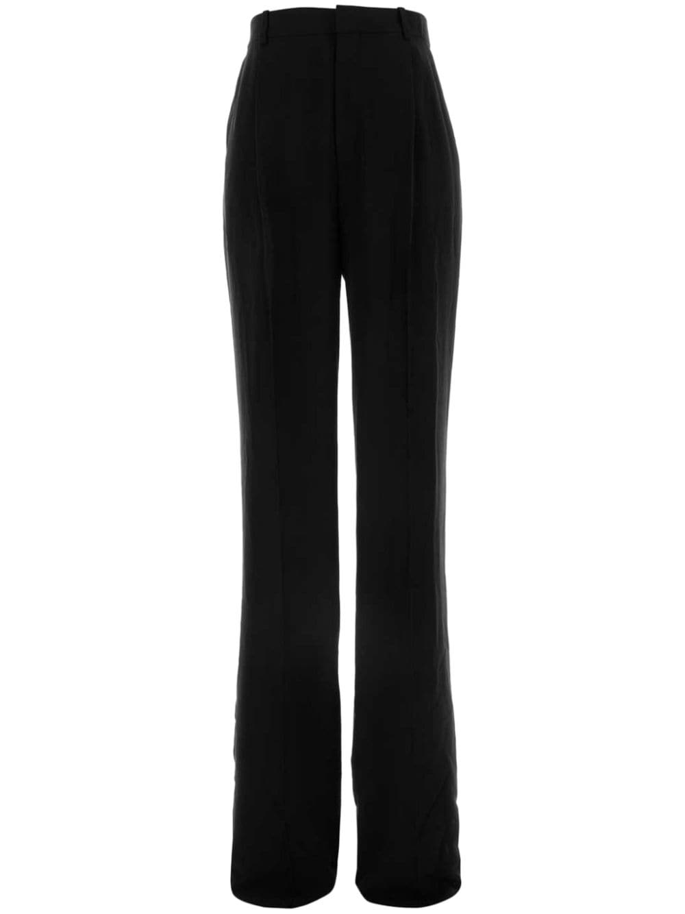 Silk crepe trousers - Black