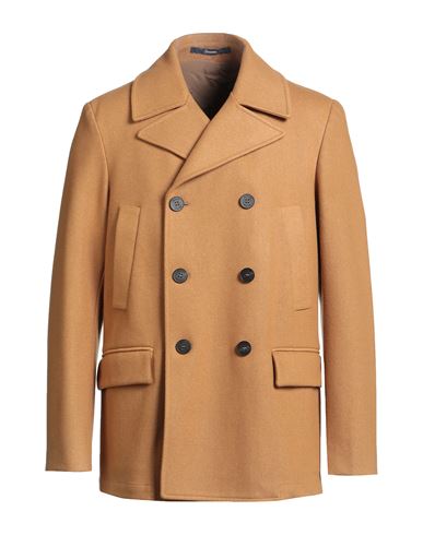 Man Coat Camel Size 40 Wool, Polyamide