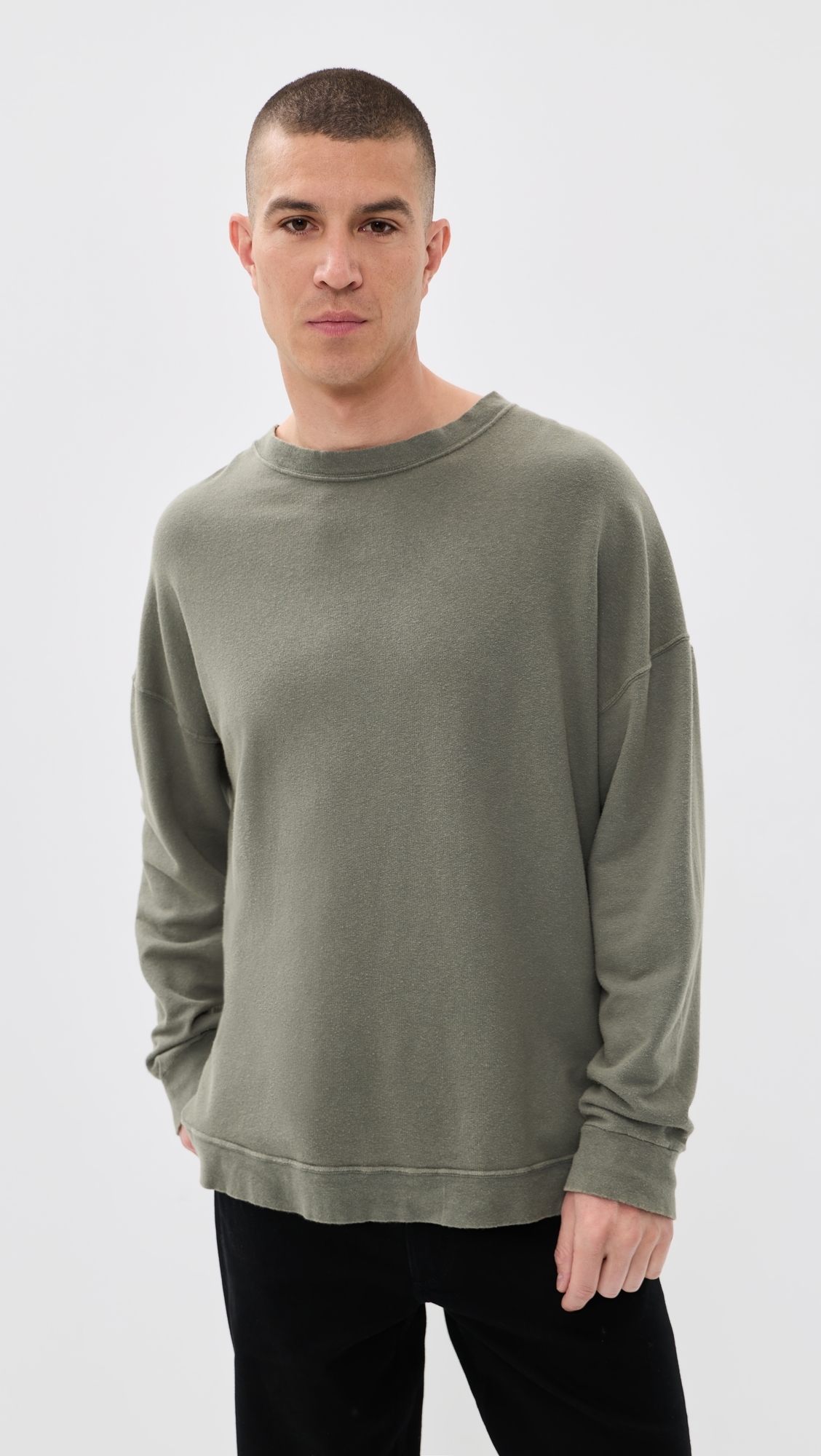 Slack Sweatshirt Worn Olive Rogue Loopback