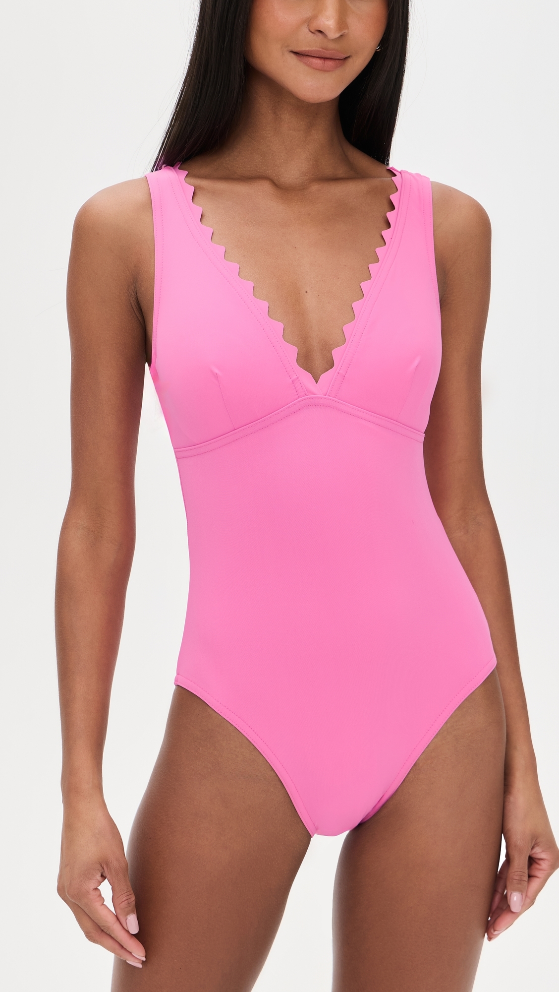 Ins V Neck Silent Underwire Tank Swimsuit Zinnia