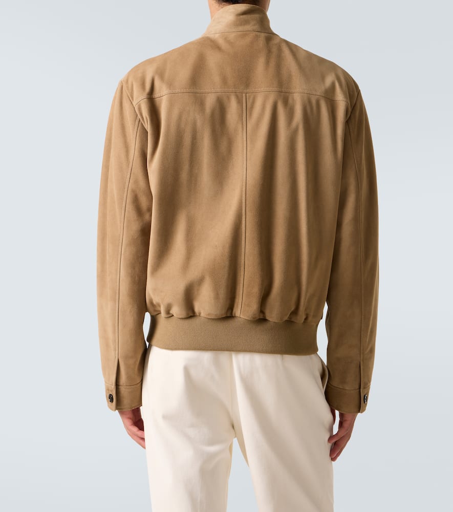 Suede bomber jacket
