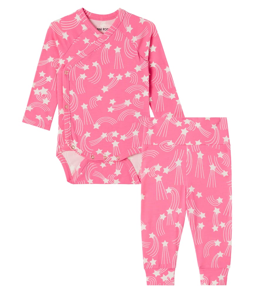 Baby printed bodysuit and leggings set