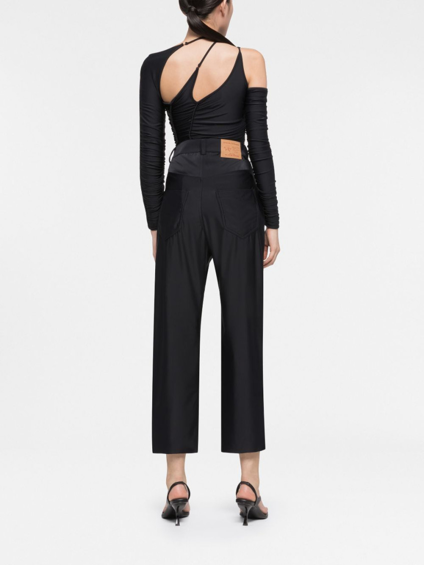 Black Cut-out Long Sleeve Top