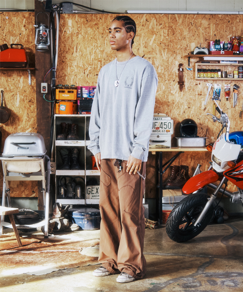 LUCKY HOUSE LS TEE GREY