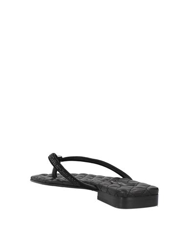 Woman Thong sandal Black Size 10 Leather