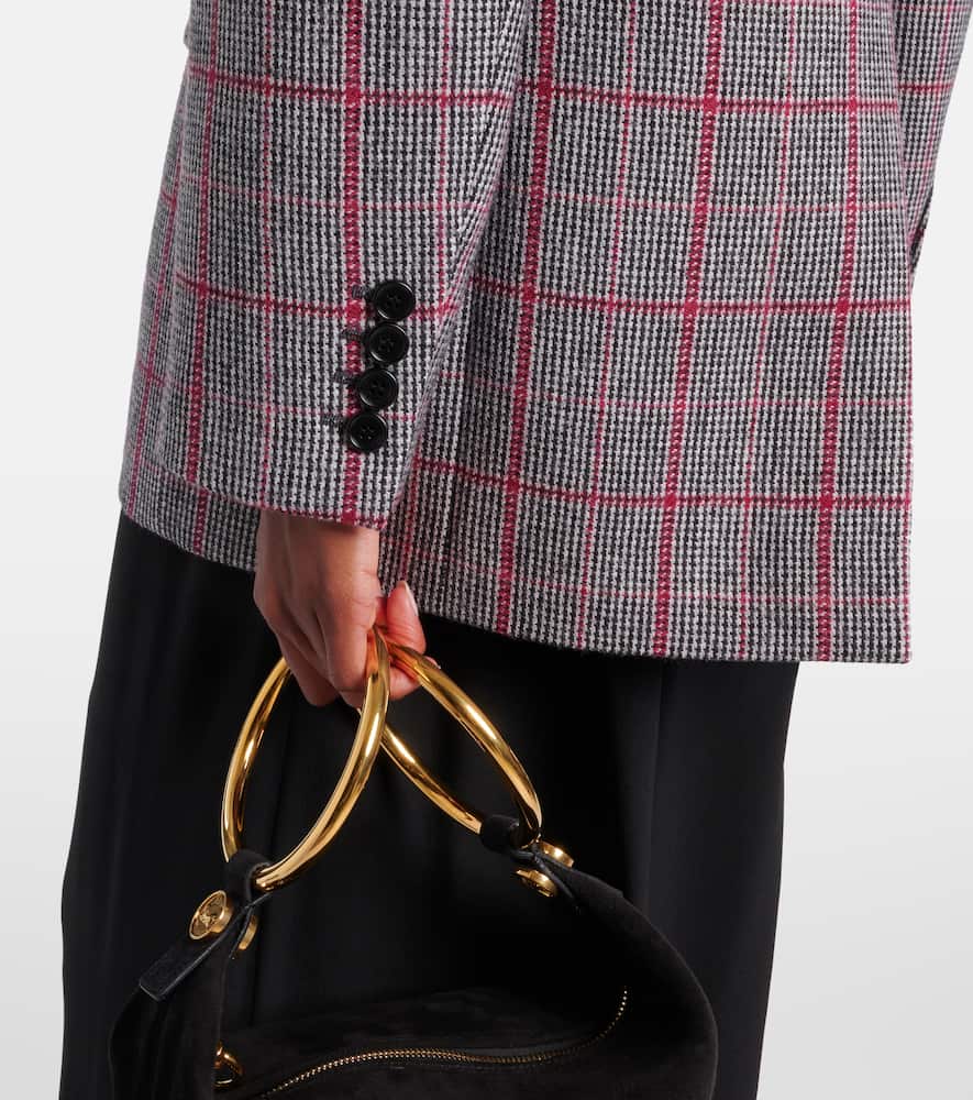 Chloé Checked double-breasted wool jacket