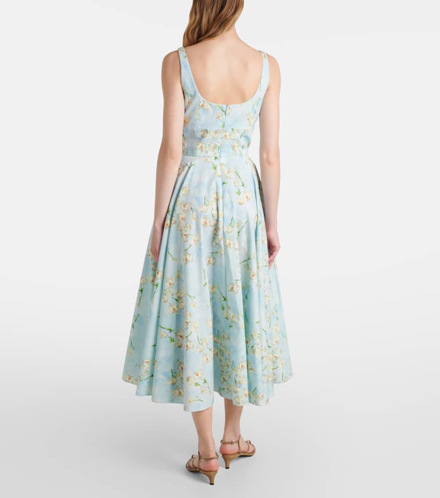 Mona floral cotton midi dress
