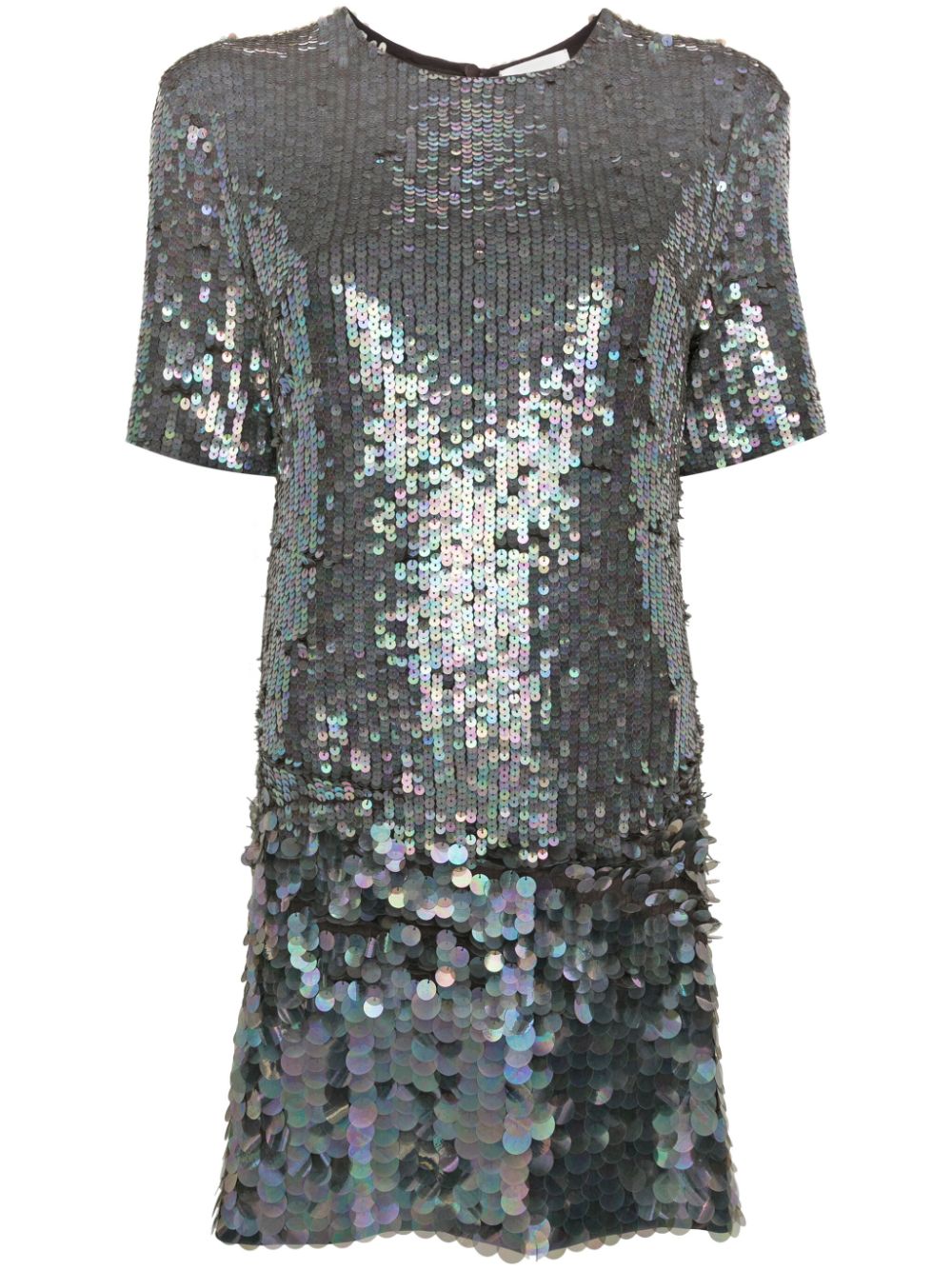 Sequinned mini shirt dress - Grey
