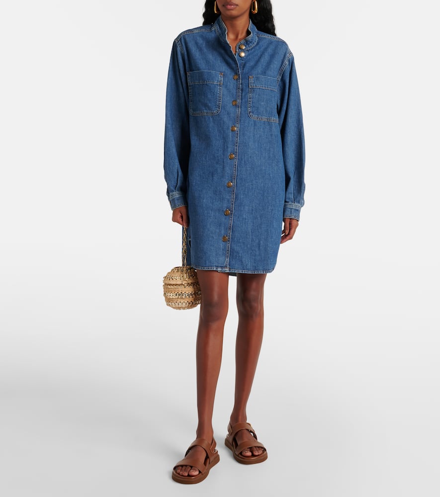Double Pocket denim shirt dress
