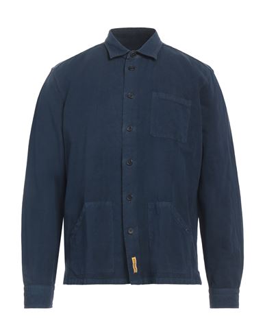 B. d.baggies Man Shirt Midnight blue Size S Cotton, Linen