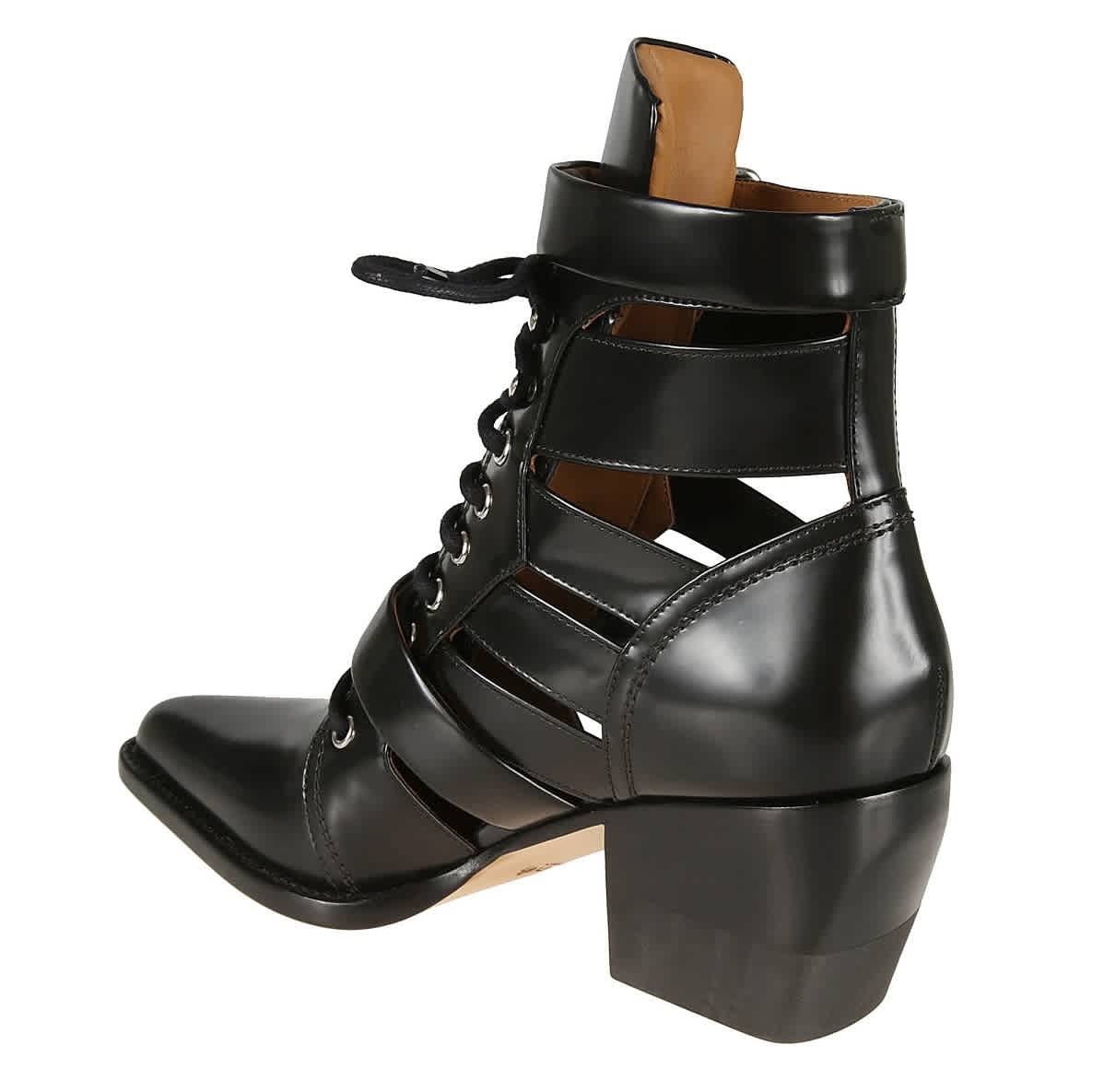 Ladies Black Rylee Boots In Shiny Calfskin