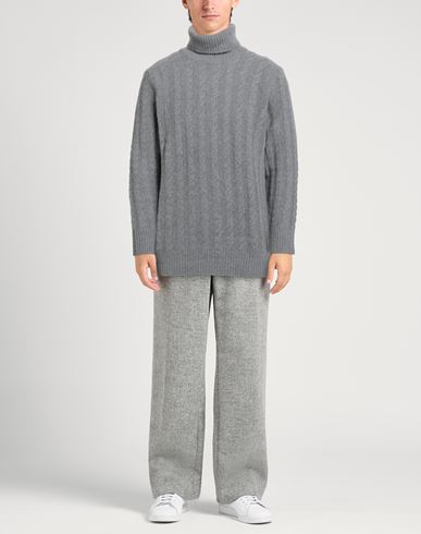 Man Turtleneck Grey Size 42 Alpaca wool, Virgin Wool