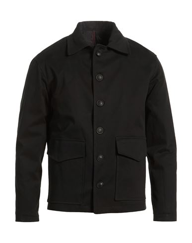 Man Jacket Black Size 34 Cotton, Elastane