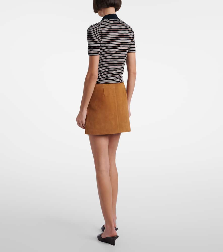 Suede miniskirt
