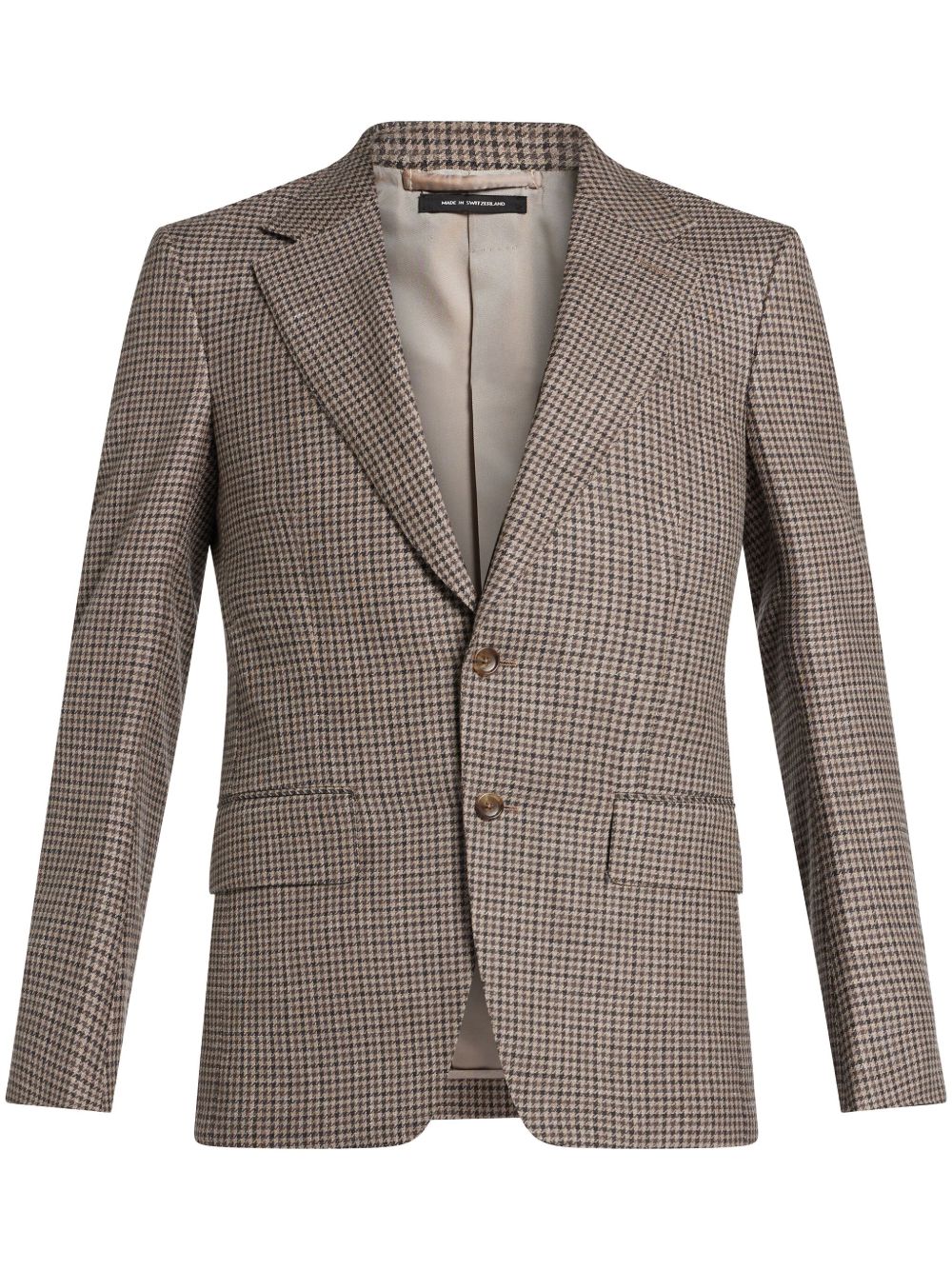 Checked blazer - Brown