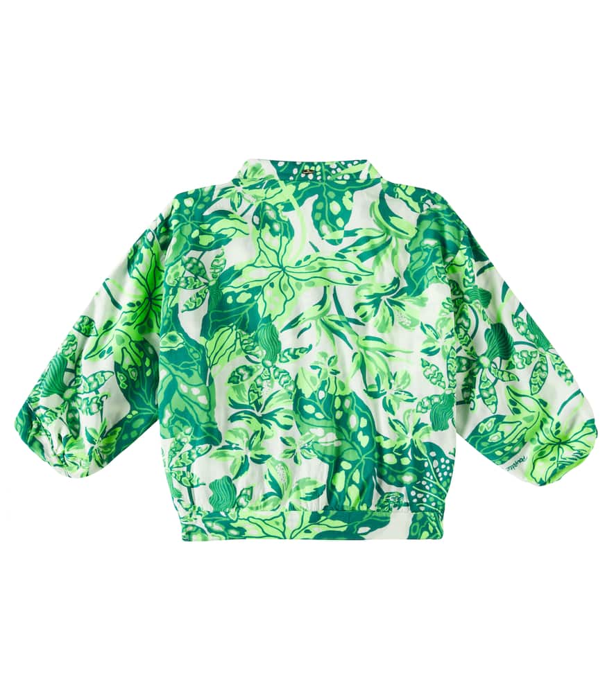 Poupette St Barth Kids Sasha floral fringed lace-trimmed dress