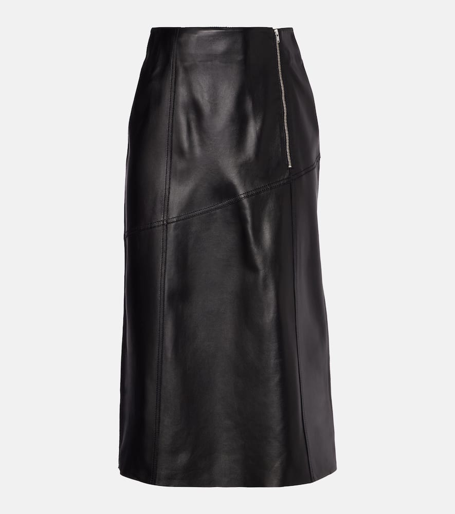 Leather pencil skirt