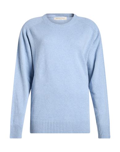 Man Sweater Light blue Size 40 Cashmere