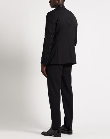 Man Suit Black Size 44 Wool, Lycra