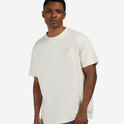 Men's Jersey Knit Crewneck T-Shirt in cream